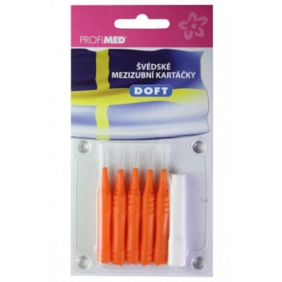 DOFT Interdentální sada  5 ks  0,4 mm s nosičem