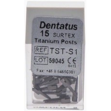 Titanové čepy Dentatus - krátké (7,8 mm), průměr 1,05 mm, 15 ks