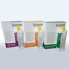 Harmony vinylpolysiloxanový otisk. materiál, nízká viskozita, normální tuhnutí (zelený) 
2x 50 ml kartuše + 10 špiček