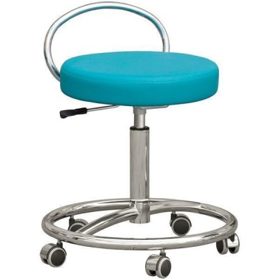 Kovová židle MONA II K, sedačka otočná, kruhová podnož,chrom,zvýšené čalounění, bílá 01