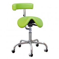 Kovová židle Cline F dental, sedačka otočná s otočnou opěrou, podnož F, chrom, čalouněná, barva 6649