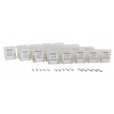 Pozlacené čepy S3, doplňkové balení 12 čepů (Parmax) krátké, prům.1,35 mm