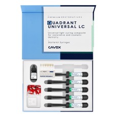 Cavex Quadrant Universal LC tuby, startovací sada, 5 x 4 g (A1, A2, A3, A3.5, A4), 4 ml Quadrant Uni-SE-Bond, příslušenství