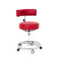 Kovová židle Dentax KVO, sedačka otočná s otočnou opěrou, kruhová podnož, nastavení výšky pomocí kruhu, barva meditap růžová 3333