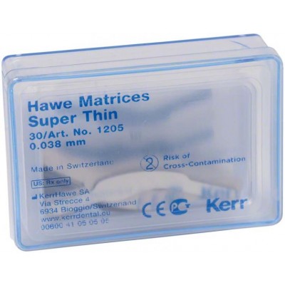 Hawe Neos matrice super tenké ocelové  0,038 mm tvarované 30 ks (Supermat)